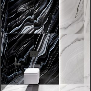 سرامیک 80 در 160 زیگما طرح پیکاسو مشکی Piacasso Black