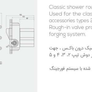 دوش توکار کلاسیک کلار درون باکس